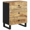 Nachtkastje 50X33X62 Cm Massief Mangohout En Bewerkt Hout