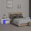 Nachtkastjes 2 St Led-Verlichting 70X36,5X40 Cm Hoogglans