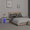 Nachtkastjes 2 St Led-Verlichting 70X36,5X40 Cm Hoogglans