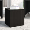 Bijzettafel 40X37X40,5 Cm Poly Rattan En Gehard Glas