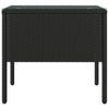 Bijzettafel 53X37X48 Cm Poly Rattan En Gehard Glas