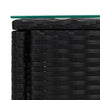 Bijzettafel 53X37X48 Cm Poly Rattan En Gehard Glas