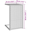Bijzettafel C-Vormig 40X35X60 Cm Poly Rattan