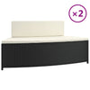 Spa-Bankjes Met Kussens 2 St Poly Rattan