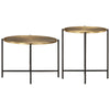 Salontafels 2 St Metaal Messing En Zwart