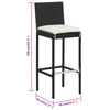 Barkrukken Met Kussens Poly Rattan