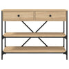 Wandtafel Met Lades En Schappen Bewerkt Hout Kleur