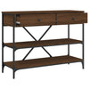 Wandtafel Met Lades En Schappen Bewerkt Hout