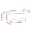 Salontafel 100X49,5X31 Cm Bewerkt Hout
