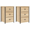 Nachtkastjes 40X36X60 Cm Bewerkt Hout Kleurig