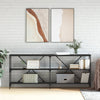 Wandtafel 160X30X75 Cm Bewerkt Hout En Ijzer Kleur