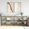 Wandtafel 160X30X75 Cm Bewerkt Hout En Ijzer Kleur