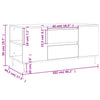 Salontafel 102X44,5X50 Cm Bewerkt Hout Kleurig