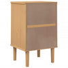 Nachtkastje Senja Rattan-Look 40X35X65 Cm Grenenhout