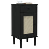 Nachtkastje Senja Rattan-Look 40X35X80 Cm Grenenhout