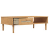 Salontafel Senja 100X55X33 Cm Rattan-Look Massief Hout