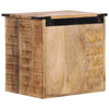 Nachtkastje 40X30X37 Cm Massief Mangohout Donkerbruin