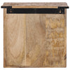 Nachtkastje 40X30X37 Cm Massief Mangohout Donkerbruin