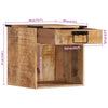 Nachtkastje 40X30X37 Cm Massief Mangohout Donkerbruin