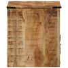 Nachtkastje 45X40X45 Cm Massief Mangohout Rood En Wit