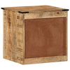 Nachtkastje 45X40X45 Cm Massief Mangohout Rood En Wit