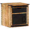 Nachtkastje 45X40X45 Cm Massief Mangohout Rood En Wit