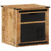 Nachtkastje 45X40X45 Cm Massief Mangohout Rood En Wit