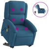 Sta-Op-Massagestoel Fluweel Blauw