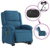 Sta-Op-Massagestoel Fluweel Blauw