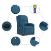 Sta-Op-Massagestoel Fluweel Blauw