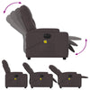 Massagestoel Stof Donkerbruin