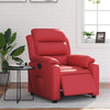 Fauteuil Verstelbaar Elektrisch Kunstleer Rood