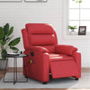 Fauteuil Verstelbaar Elektrisch Kunstleer Rood