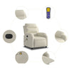 Massagestoel Fluweel Kleurig Crème