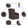 Massagestoel Stof Donkerbruin