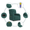 Massagestoel Stof Donkergroen