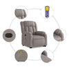 Sta-Op-Massagestoel Stof Taupe