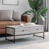 Salontafel 101X49X39,5 Cm Bewerkt Hout Eikenkleur