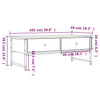 Salontafel 101X49X39,5 Cm Bewerkt Hout Eikenkleur