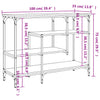 Wandtafel Met Schappen 100X35X75 Cm Kleurig