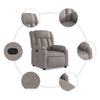 Massagestoel Verstelbaar Stof Taupe