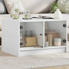 Salontafel Met Glazen Deuren 68X50X42 Cm Eiken
