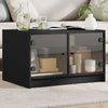 Salontafel Met Glazen Deuren 68X50X42 Cm Eiken