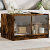 Salontafel Met Glazen Deuren 68X50X42 Cm Eiken