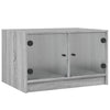 Salontafel Met Glazen Deuren 68X50X42 Cm Eiken