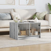 Salontafel Met Glazen Deuren 68X50X42 Cm Eiken
