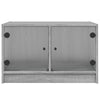 Salontafel Met Glazen Deuren 68X50X42 Cm Eiken
