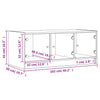 Salontafel Met Glazen Deuren 102X50X42 Cm