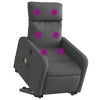 Sta-Op-Massagestoel Stof Donkergrijs