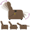 Massagestoel Stof Bruin